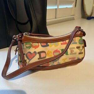 Vintage Dooney & Bourke Colorful Logo Shoulder Bag